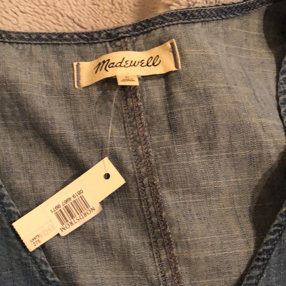Madewell Chambray Dress Size L - Picture 2 of 12